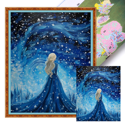 Ice Girl - 14CT Stamped Cross Stitch 40*50CM