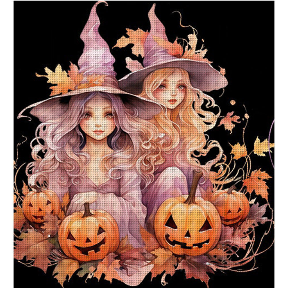Halloween Witch - 11CT Stamped Cross Stitch 50*55CM