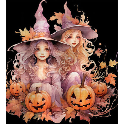 Halloween Witch - 11CT Stamped Cross Stitch 50*55CM