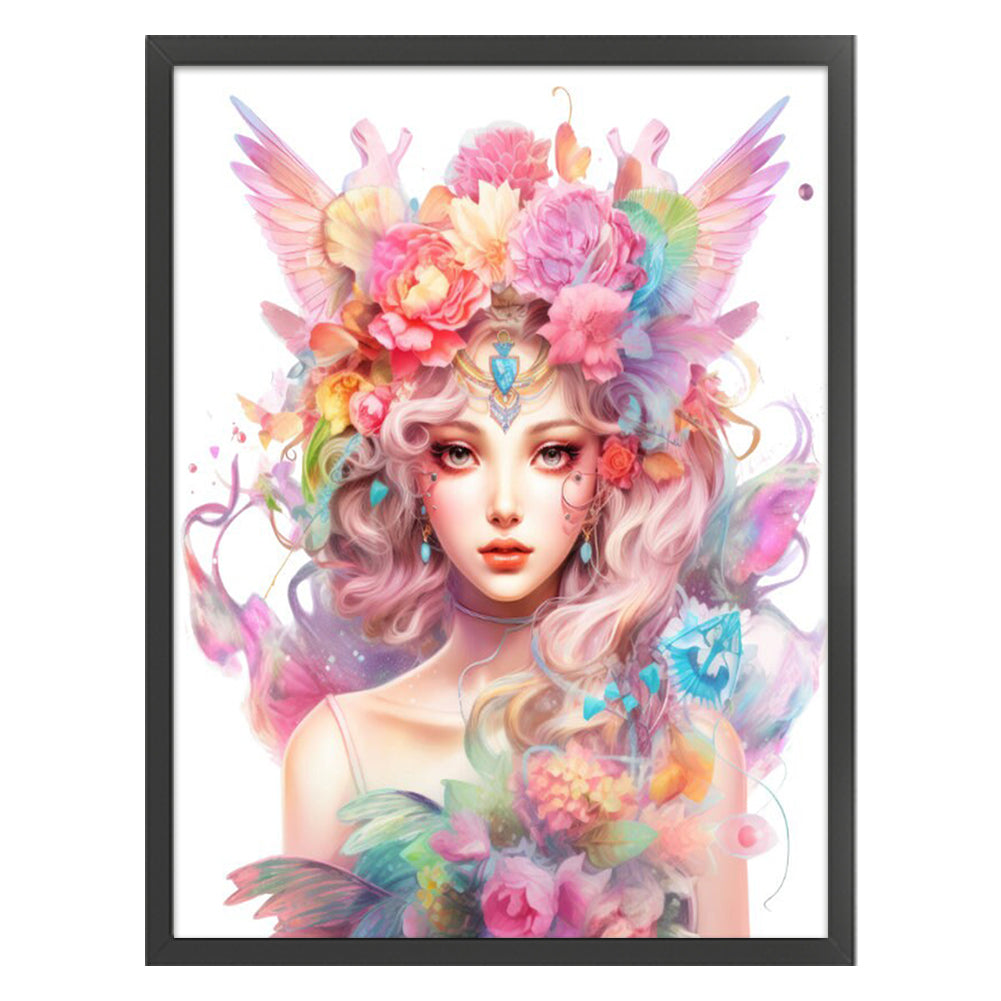 Flower Girl - 11CT Stamped Cross Stitch 50*65CM