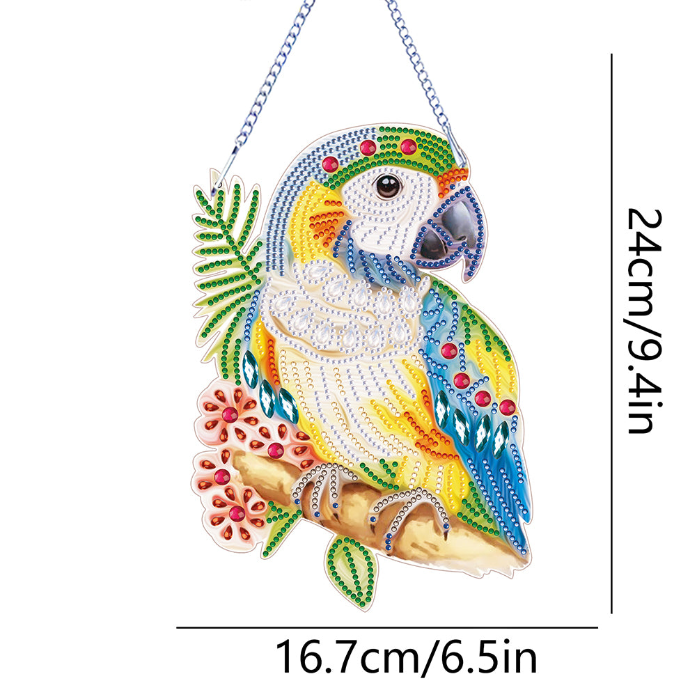 Special Shape Diamond Art Hanging Pendant for Home Wall Decor (Parrot)