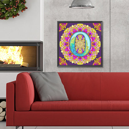 Mandala Letter O - Full Round Drill Diamond Painting 30*30CM