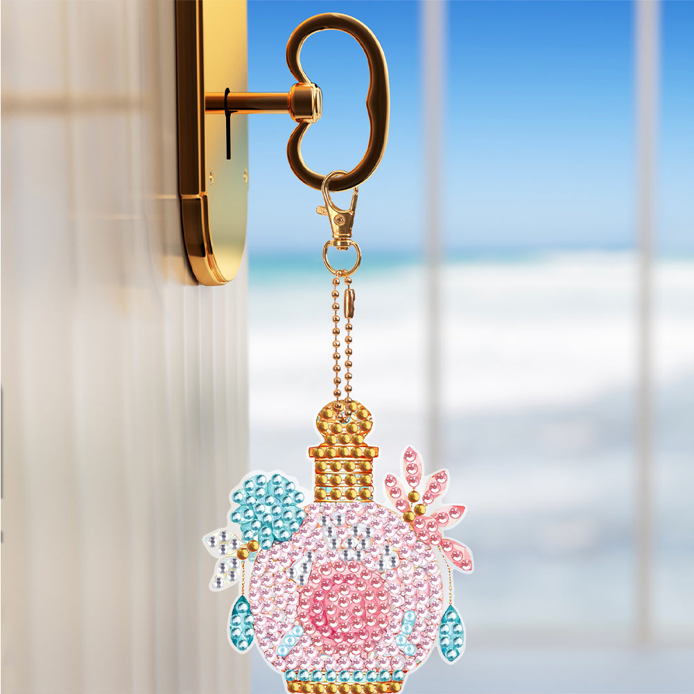 7PCS Double Sided Special Shape Diamond Painting Keychain (Everyday Things)