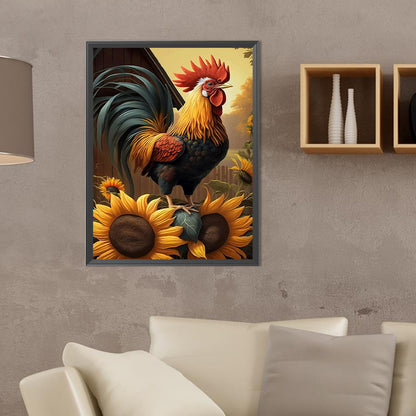 Rooster - Full Round Drill Diamond Painting 30*40CM