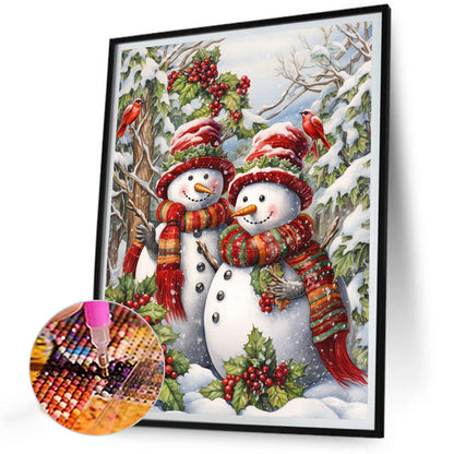 Snowman - Full Round Drill Diamond Painting 30*40CM