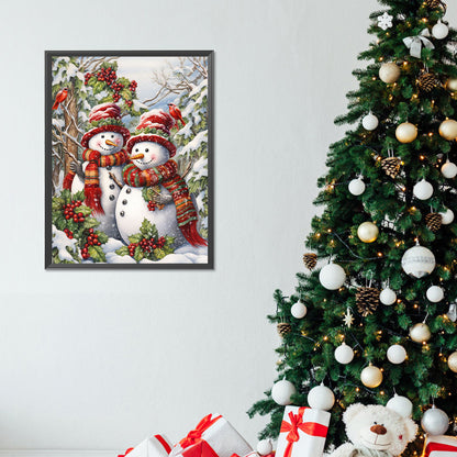 Snowman - Full Round Drill Diamond Painting 30*40CM