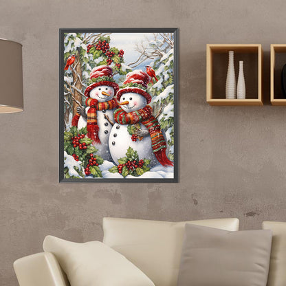 Snowman - Full Round Drill Diamond Painting 30*40CM