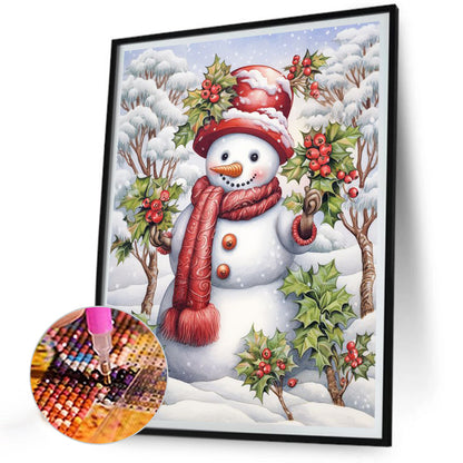 Snowman - Full Round Drill Diamond Painting 30*40CM