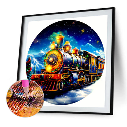 Christmas Train - Full AB Drill Round Diamond Painting 30*30CM