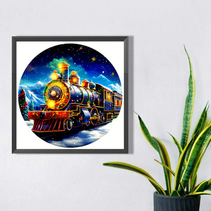 Christmas Train - Full AB Drill Round Diamond Painting 30*30CM