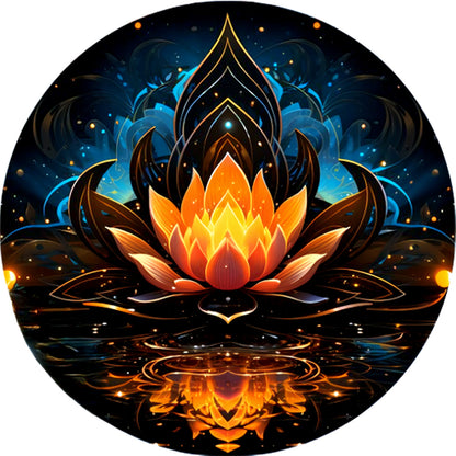 Lotus - Full AB Drill Round Diamond Painting 30*30CM