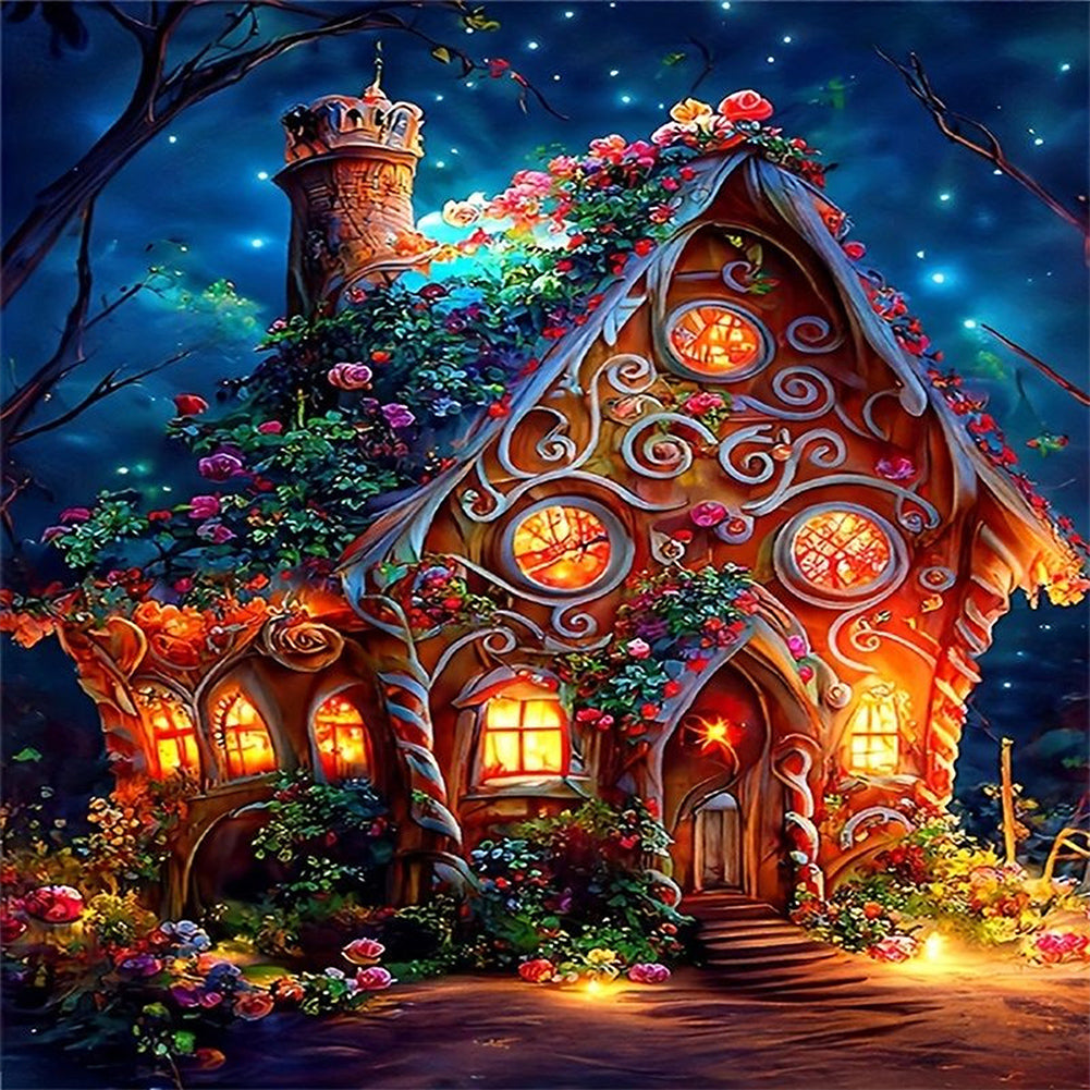 Candy House - Full AB Drill Round Diamond Painting 40*40CM