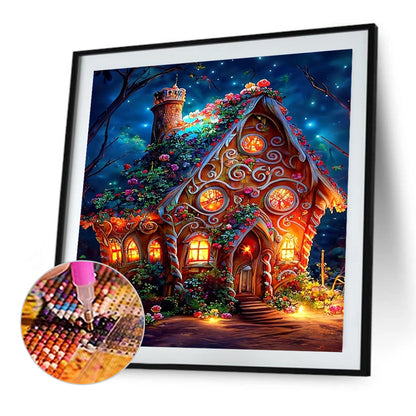 Candy House - Full AB Drill Round Diamond Painting 40*40CM