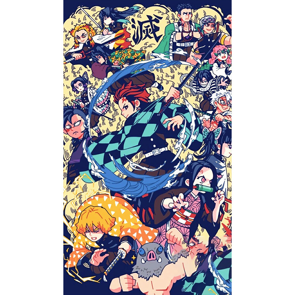 Demon Slayer: Kimetsu No Yaiba - Full Round Drill Diamond Painting 40*70CM