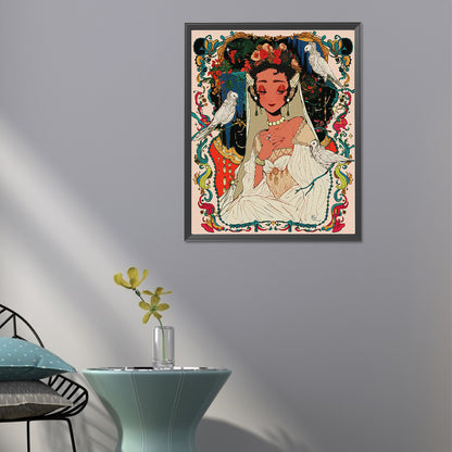 Peace Dove Girl - Full Round Drill Diamond Painting 40*50CM