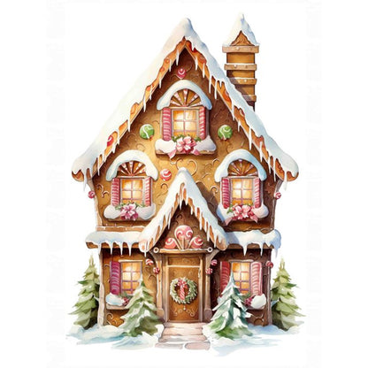 Christmas Cabin - Full Round Drill Diamond Painting 30*40CM