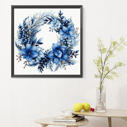 Blue Garland - Full Round Drill Diamond Painting 30*30CM