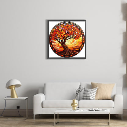 Autumn Maple Leaves - Full AB Drill Square Diamond Painting 30X30CM