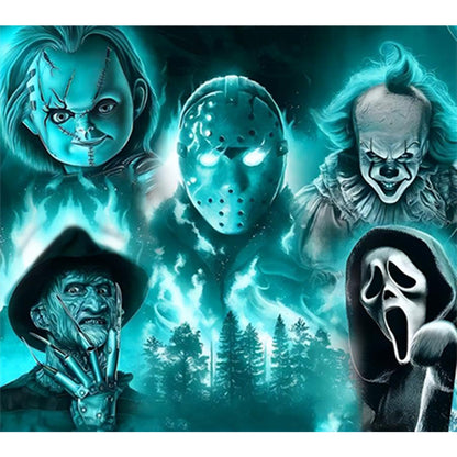 Halloween Scary Characters - Full Round Drill Diamond Painting 45*40CM