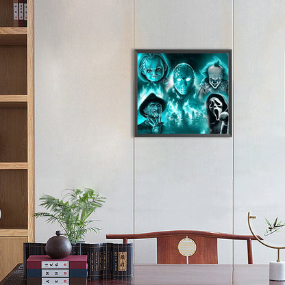 Halloween Scary Characters - Full Round Drill Diamond Painting 45*40CM