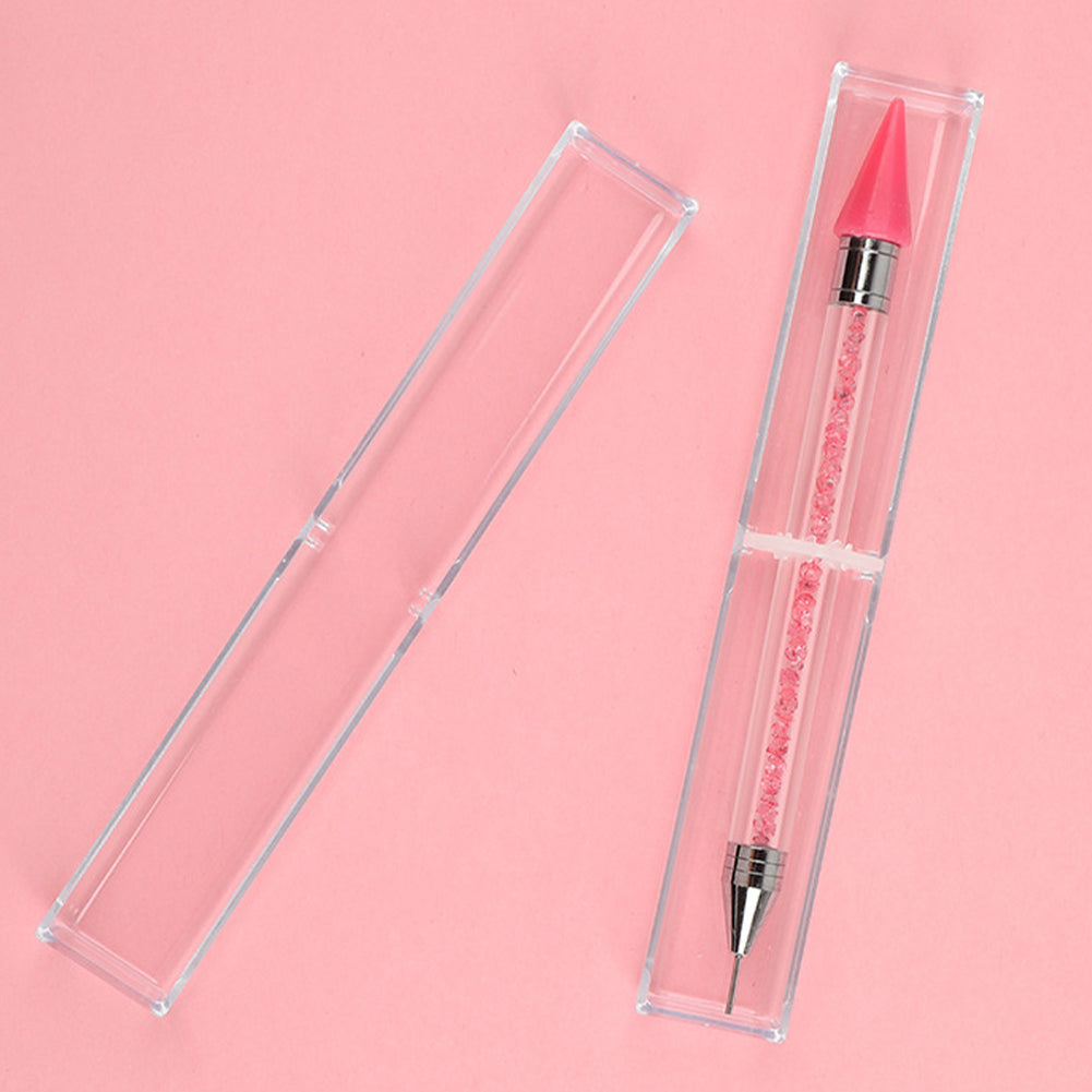 Diamond Art Pens Double Heads with Wax for Nail Art Rhinestones (Pink)