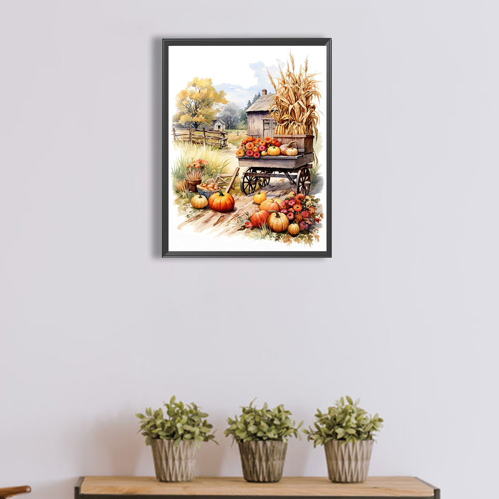 Autumn Landscape - Full Square Drill Diamond Painting 30*40CM