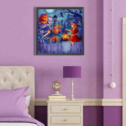 Long Halloween Night Talk - Full Round Drill Diamond Painting 40*40CM