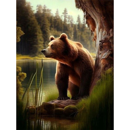 Brown Bear - Full Round Drill Diamond Painting 30*40CM