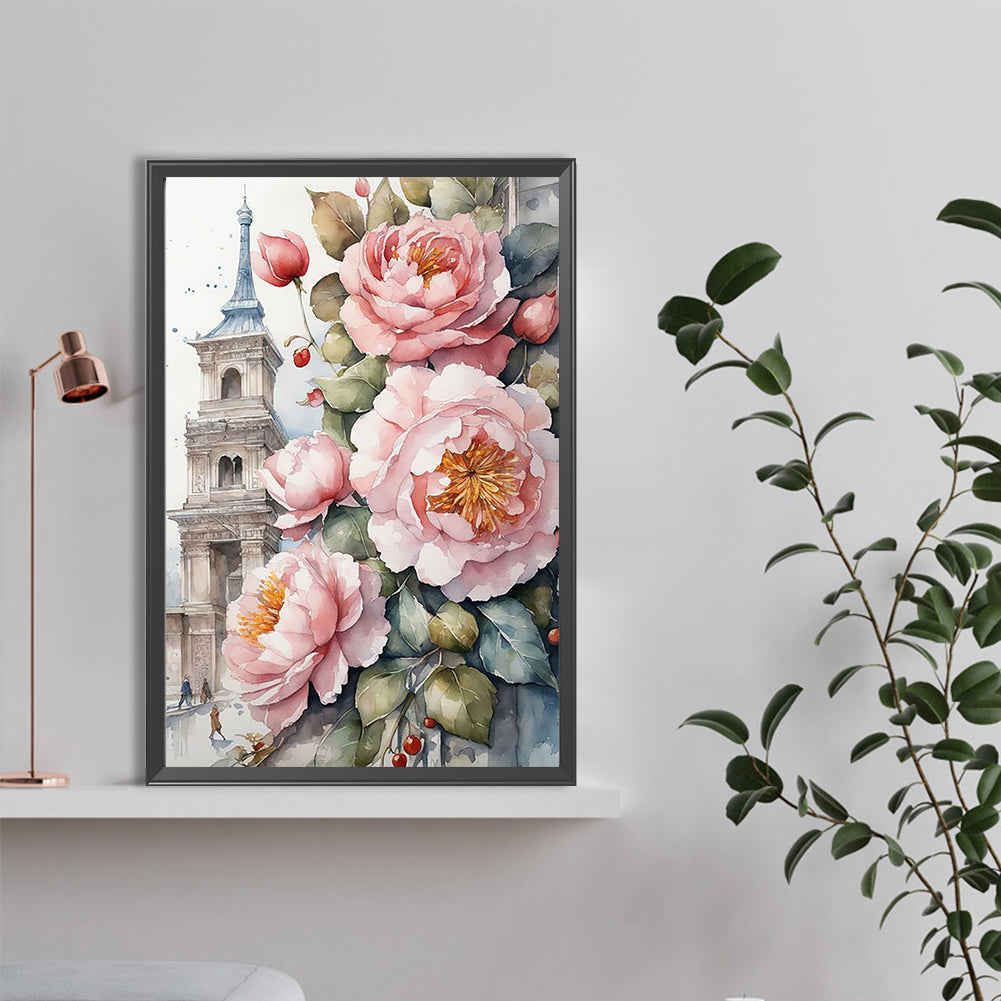 Flowers - Full Round Drill Diamond Painting 40*60CM