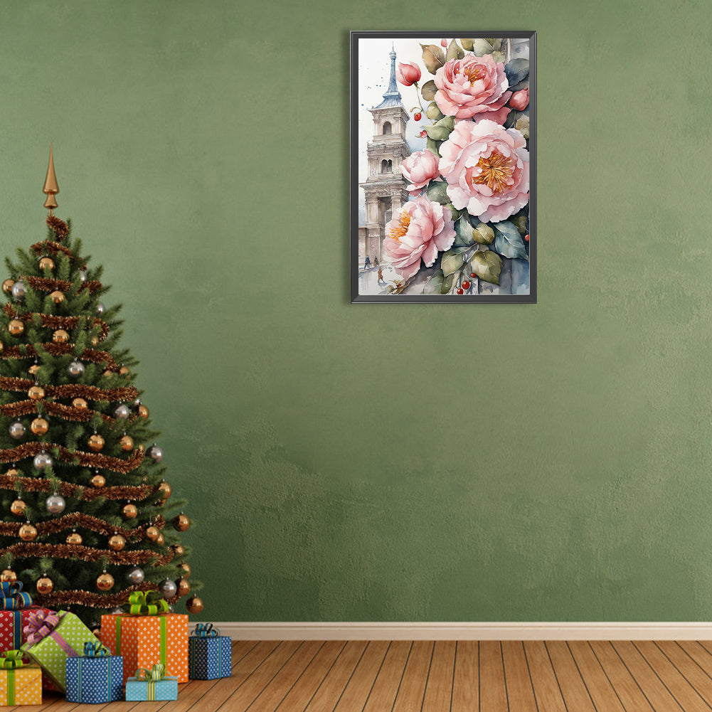 Flowers - Full Round Drill Diamond Painting 40*60CM