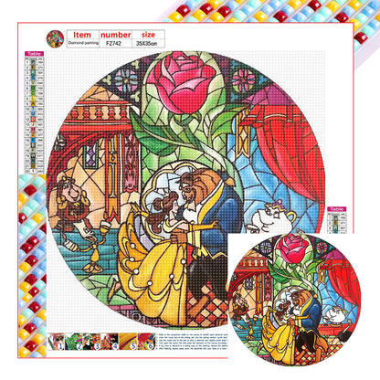 Beauty And The Beast - Full Square Drill Diamond Painting 35*35CM
