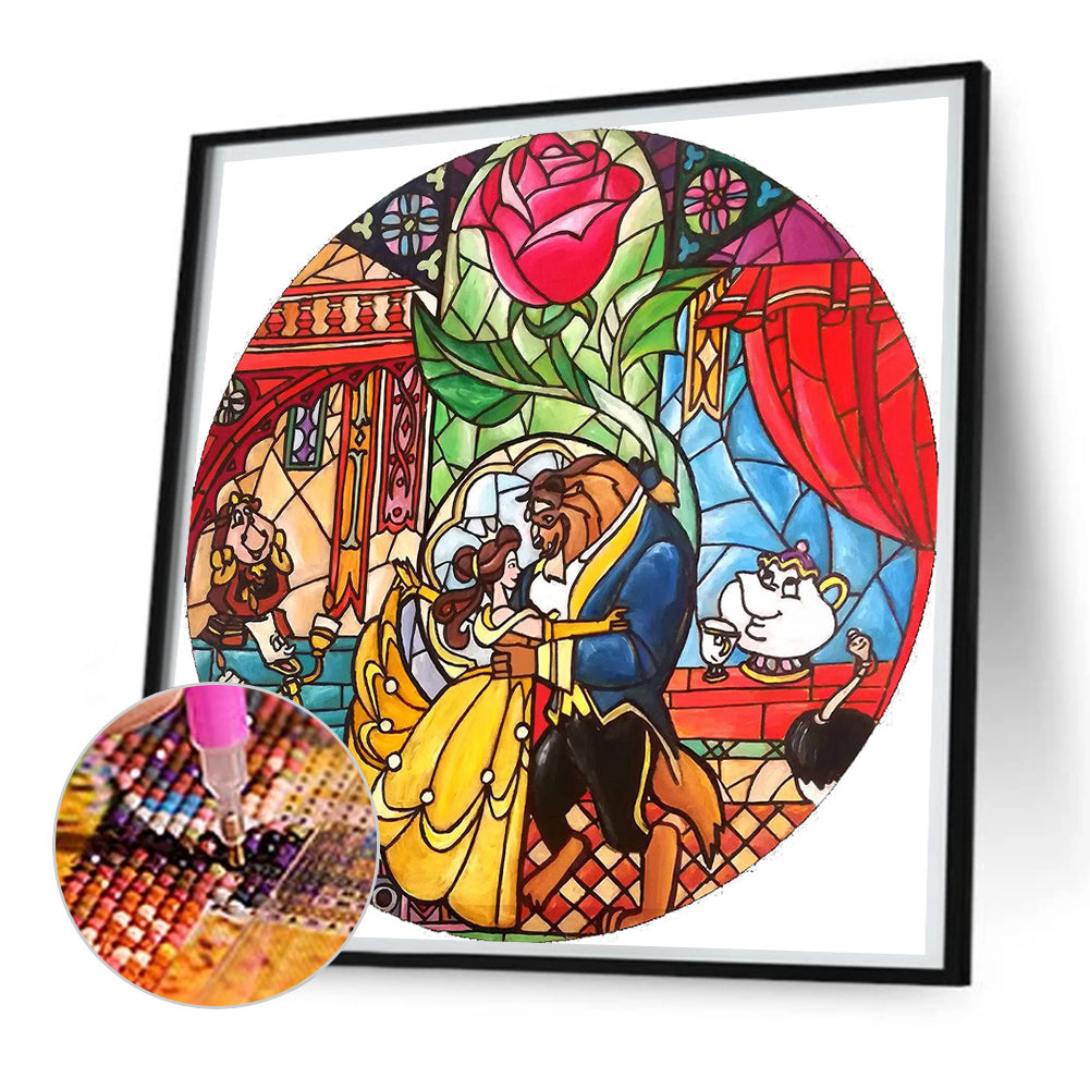 Beauty And The Beast - Full Square Drill Diamond Painting 35*35CM