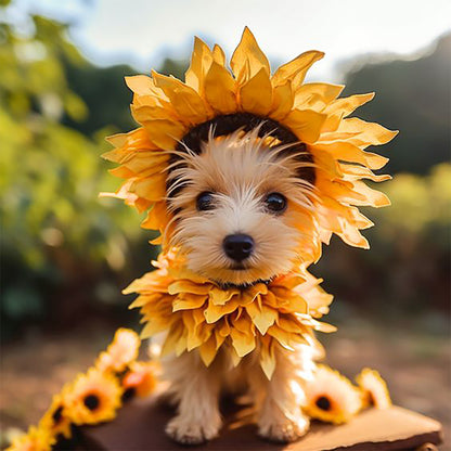 Sunflower Dog - Full Round Drill Diamond Painting 30*30CM