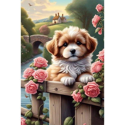 Puppy - Full Round Drill Diamond Painting 40*60CM