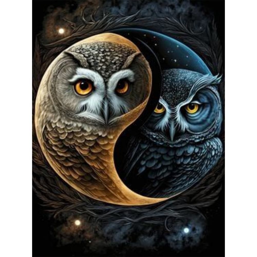 Yin Yang Eagle Diagram - Full Round Drill Diamond Painting 30*40CM