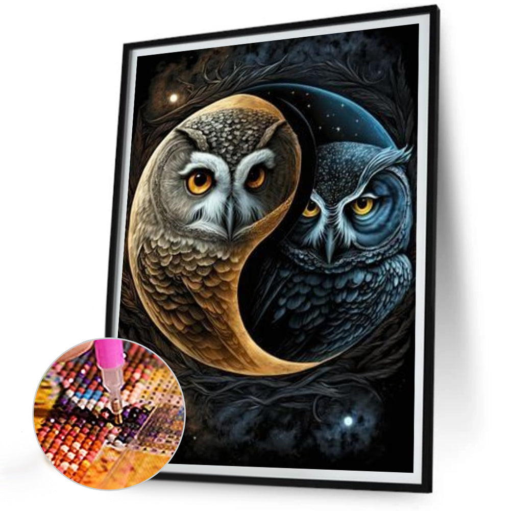 Yin Yang Eagle Diagram - Full Round Drill Diamond Painting 30*40CM