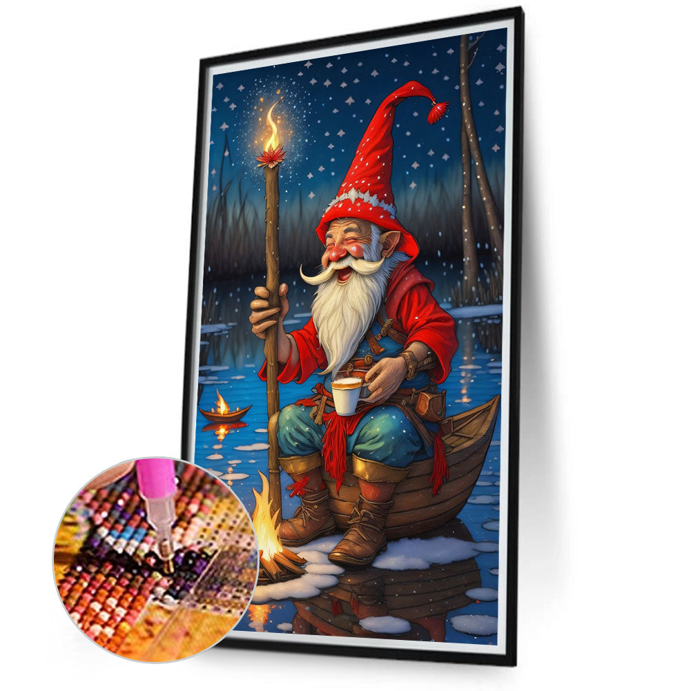 Grandpa Warming Himself By The Fire - Full Round Drill Diamond Painting 40*70CM