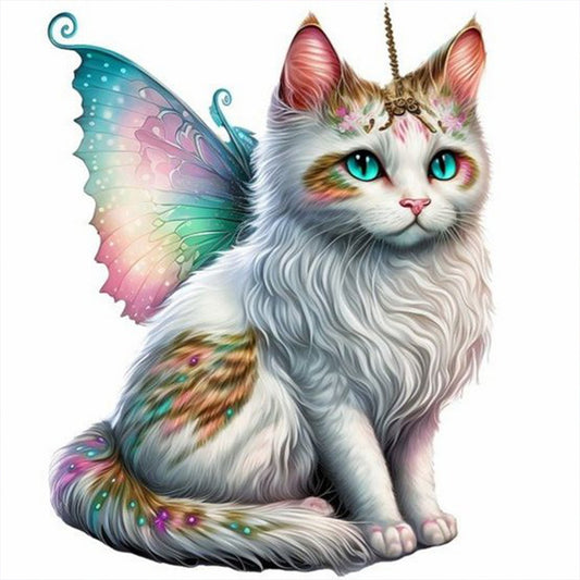 Wings Kitten - Full Round Drill Diamond Painting 30*30CM