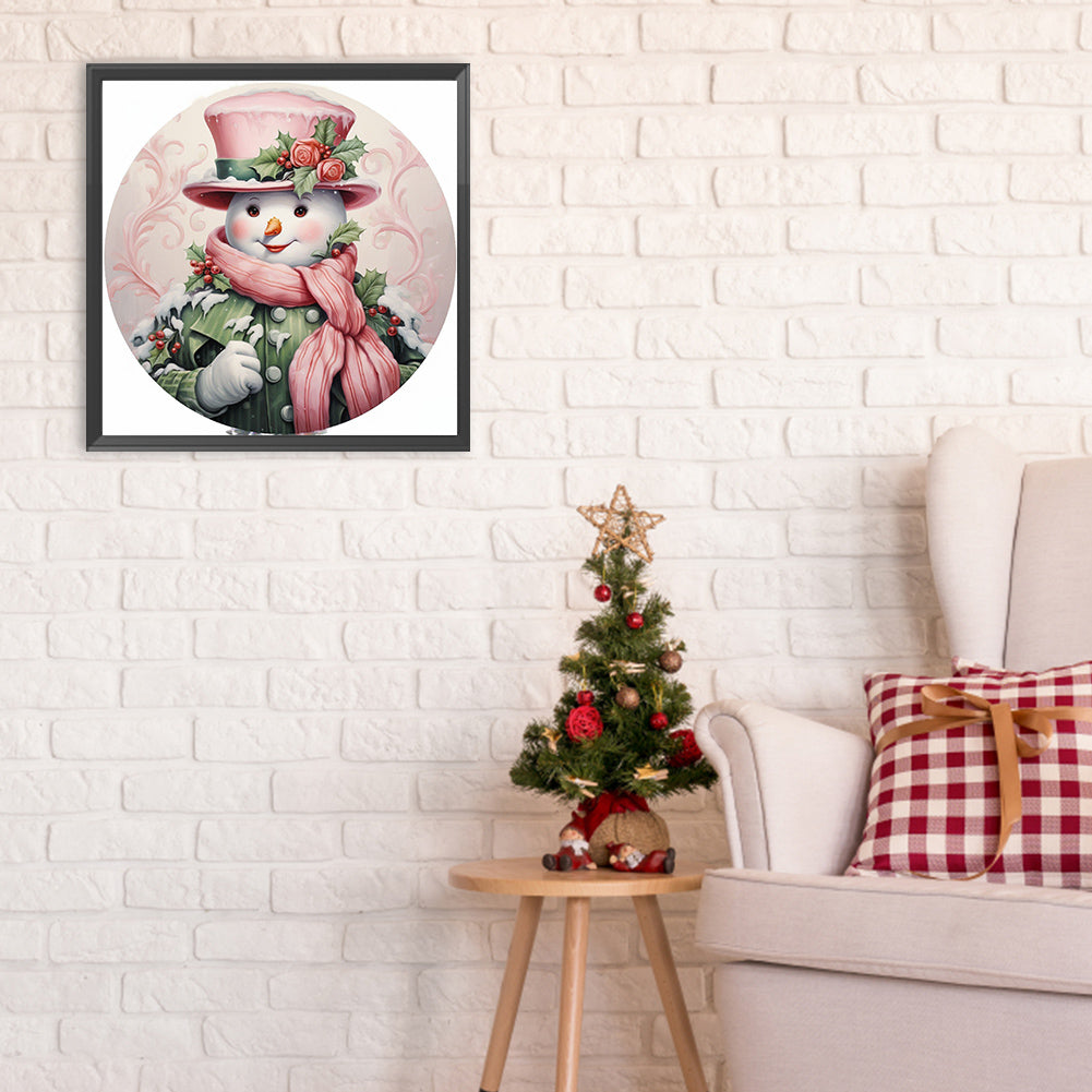 Christmas Snowman - Full Round Drill Diamond Painting 30*30CM