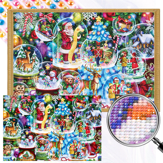 Celebrate Christmas - Full AB Drill Round Diamond Painting 60*40CM