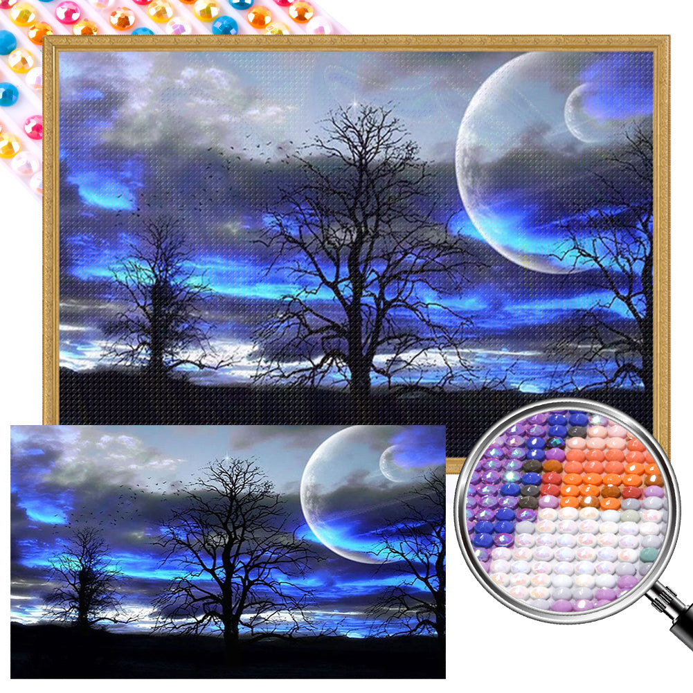 Blue Sky - Full Round Drill Diamond Painting 60*35CM