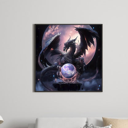 Flying Dragon Playing With Pearls - Full Round Drill Diamond Painting 30*30CM