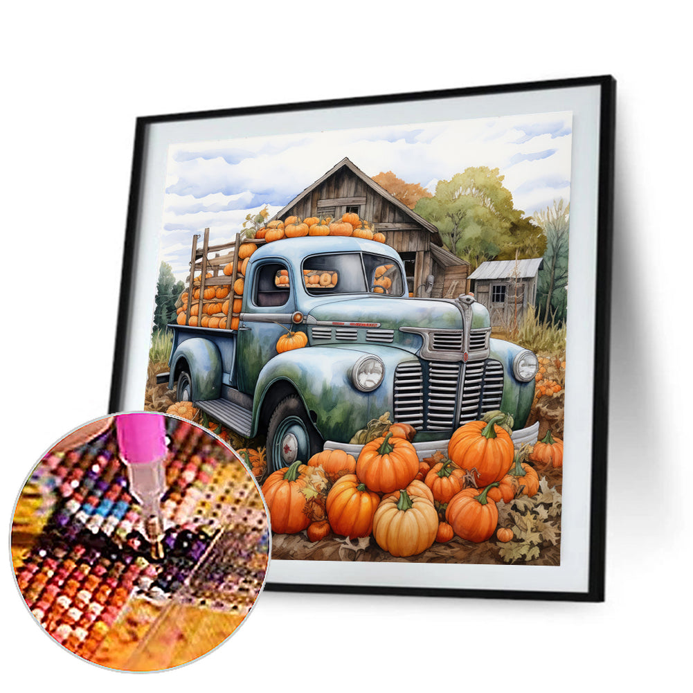 Fruit And Vegetable Truck - Full Round Drill Diamond Painting 30*30CM