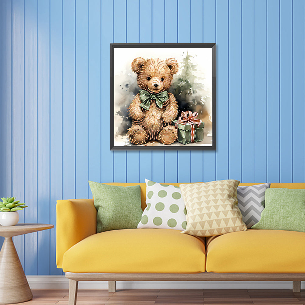 Gift Bear - Special Shaped Drill Diamond Painting 30*30CM