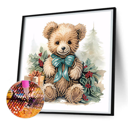 Gift Bear - Special Shaped Drill Diamond Painting 30*30CM