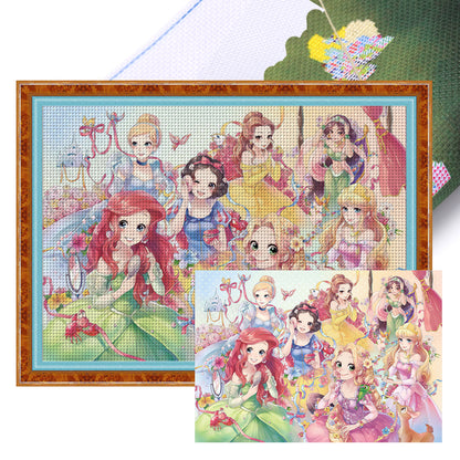 Disney Princesses - 11CT Stamped Cross Stitch 90*60CM