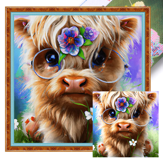 Alpine Yak - 11CT Stamped Cross Stitch 40*40CM