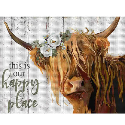 Alpine Yak - 11CT Stamped Cross Stitch 50*40CM