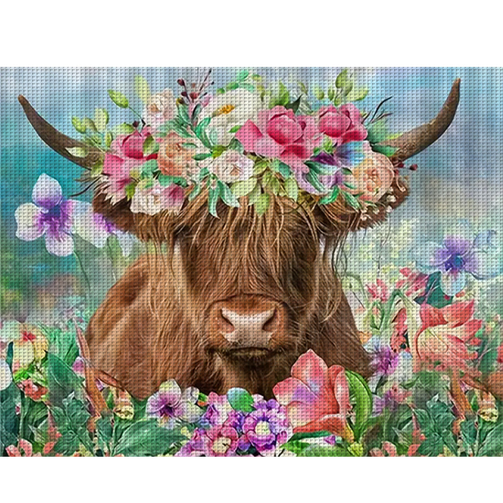 Alpine Yak - 11CT Stamped Cross Stitch 50*40CM