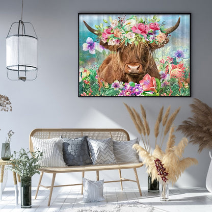 Alpine Yak - 11CT Stamped Cross Stitch 50*40CM